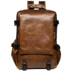 Sac à dos homme rétro en cuir, noir ou café, café