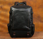 Sac à dos homme rétro en cuir, noir ou café