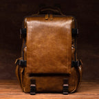 Sac à dos homme rétro en cuir, noir ou café