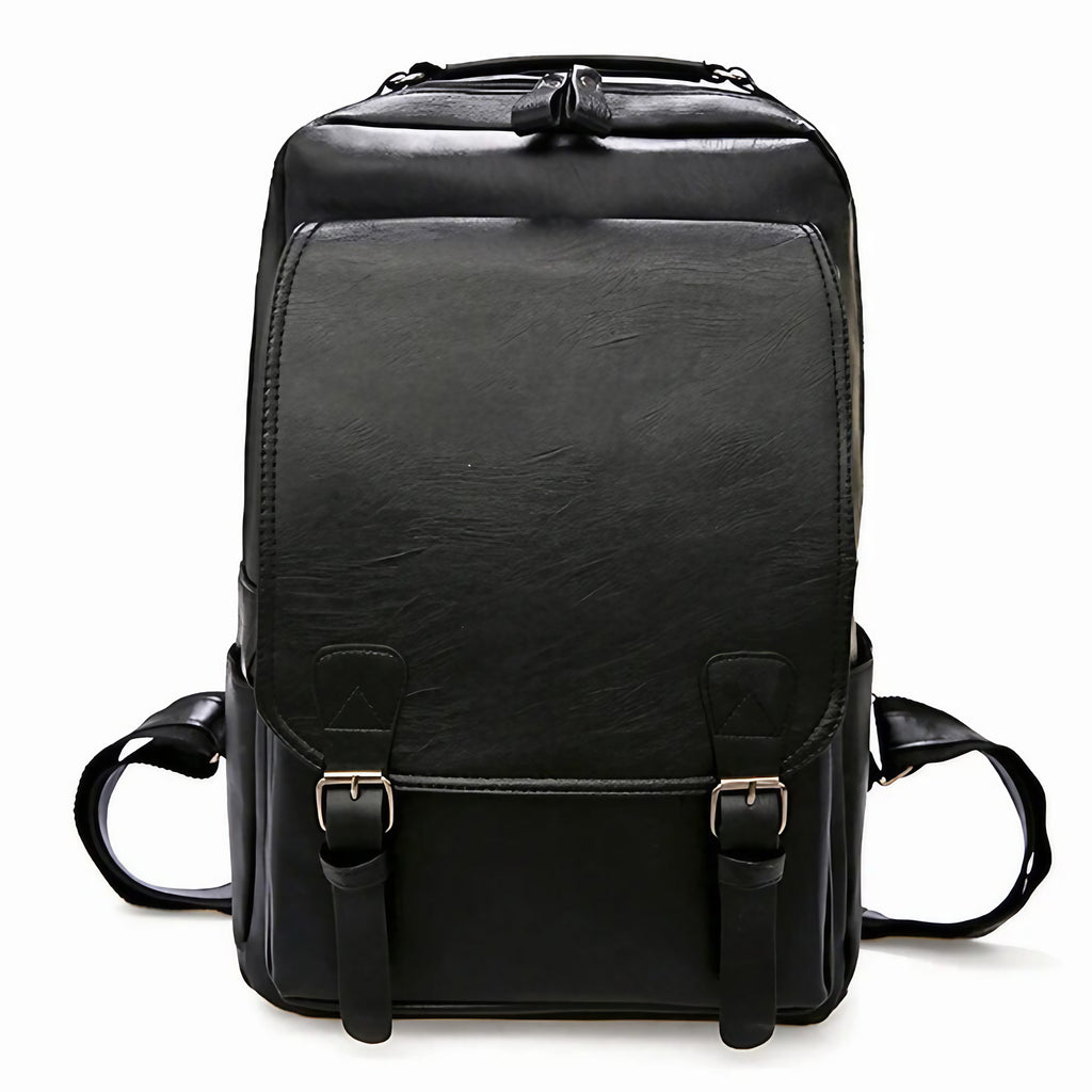 Sac à dos homme en similicuir, 41 x 27 cm, trois coloris, noir