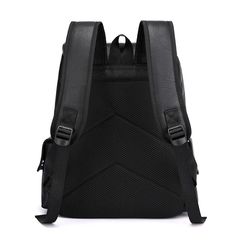 Sac à dos homme en similicuir, compartiment ordinateur