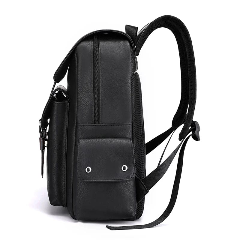 Sac à dos homme en similicuir, compartiment ordinateur