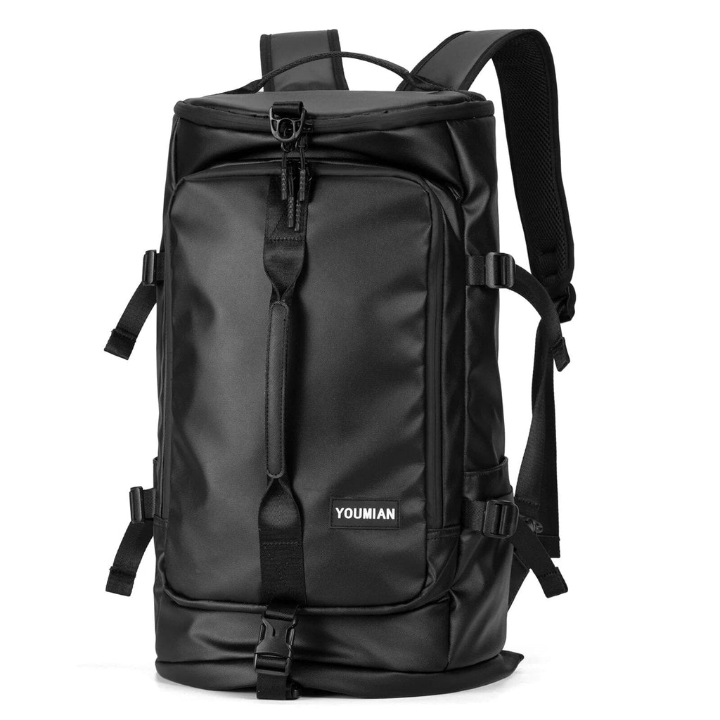 Sac à dos homme en similicuir noir pour ordinateur 17 pouces