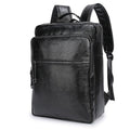 Sac à dos homme en similicuir noir, ordinateur 15,6 pouces, noir