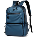 Sac à dos homme étanche, poche ordinateur 14 pouces, bleu