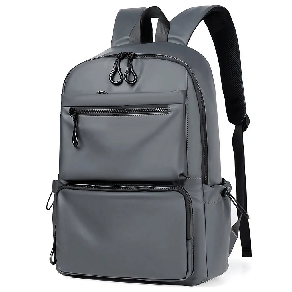 Sac à dos homme étanche, poche ordinateur 14 pouces, gris