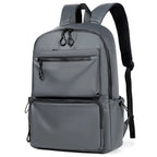 Sac à dos homme étanche, poche ordinateur 14 pouces, gris
