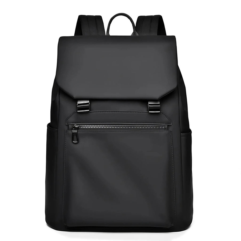 Sac à dos urbain déperlant à rabat, mixte, trois coloris, noir