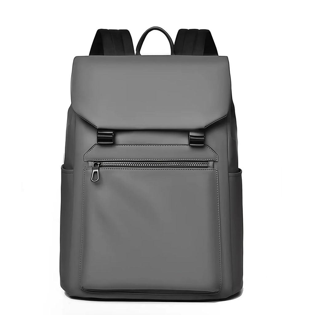 Sac à dos urbain déperlant à rabat, mixte, trois coloris, gris