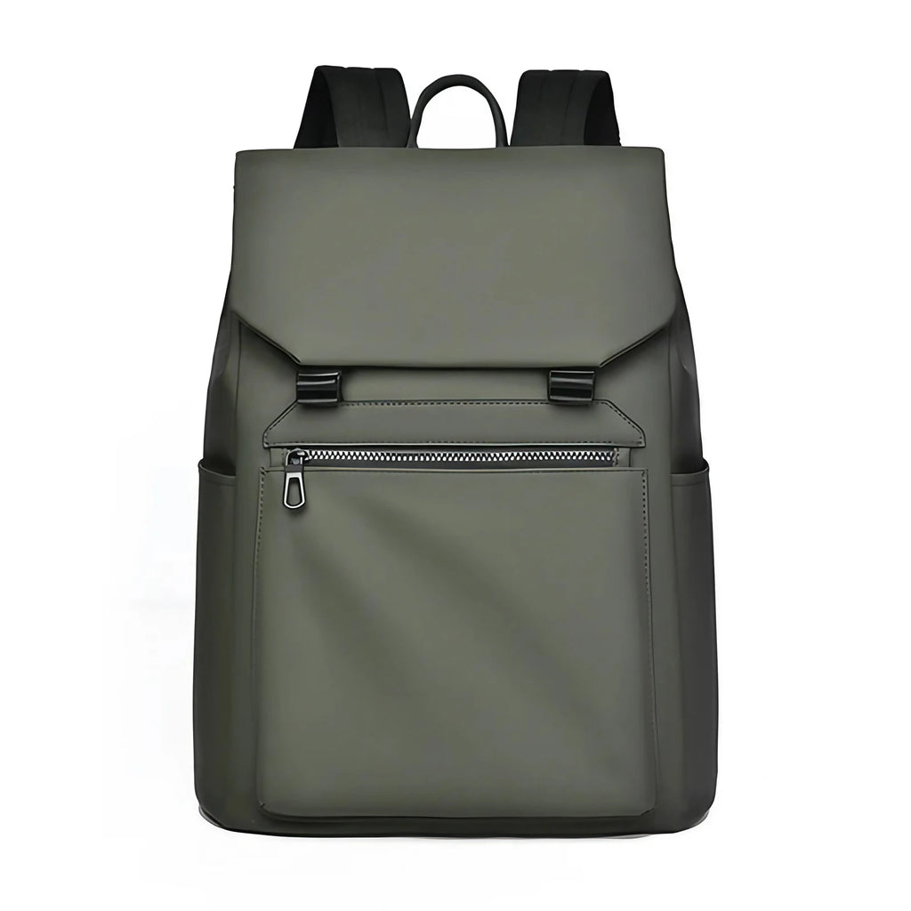 Sac à dos urbain déperlant à rabat, mixte, trois coloris, vert
