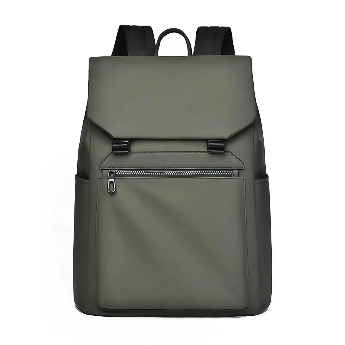 Sac à dos urbain déperlant à rabat, mixte, trois coloris, vert