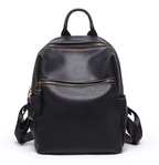 Sac à dos femme en cuir, 29 x 25,5 cm, noir ou vert