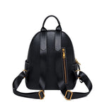 Sac à dos femme en cuir, 29 x 25,5 cm, noir ou vert