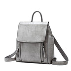 Sac à dos femme en cuir à compartiments, trois coloris