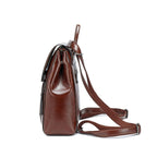 Sac à dos femme en cuir à compartiments, trois coloris