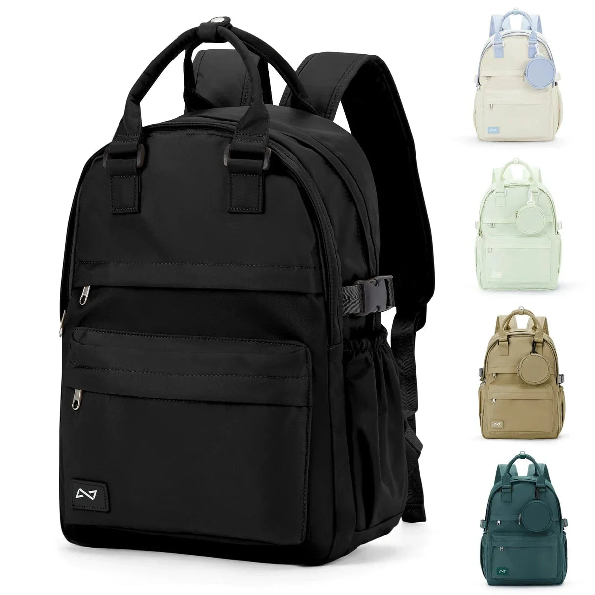 Sac à dos imperméable étudiant et travail, 15,6 pouces, noir