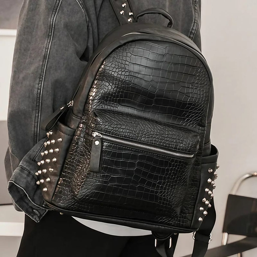 Sac à dos ordinateur femme en similicuir noir, 16 pouces