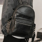 Sac à dos ordinateur femme en similicuir noir, 16 pouces