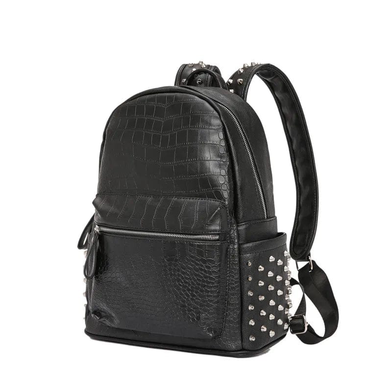 Sac à dos ordinateur femme en similicuir noir, 16 pouces