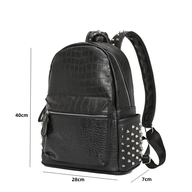 Sac à dos ordinateur femme en similicuir noir, 16 pouces