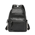 Sac à dos ordinateur femme en similicuir noir, 16 pouces, noir