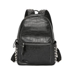 Sac à dos ordinateur femme en similicuir noir, 16 pouces, noir