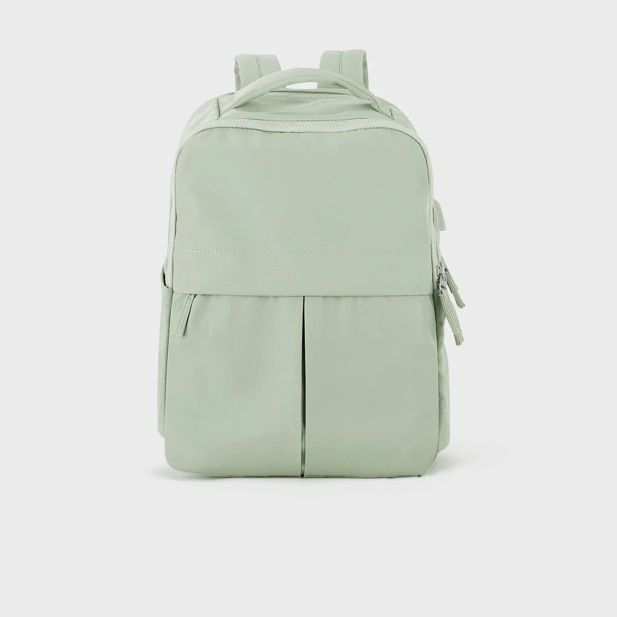 Sac à dos ordinateur femme 15 pouces en nylon déperlant, vert clair