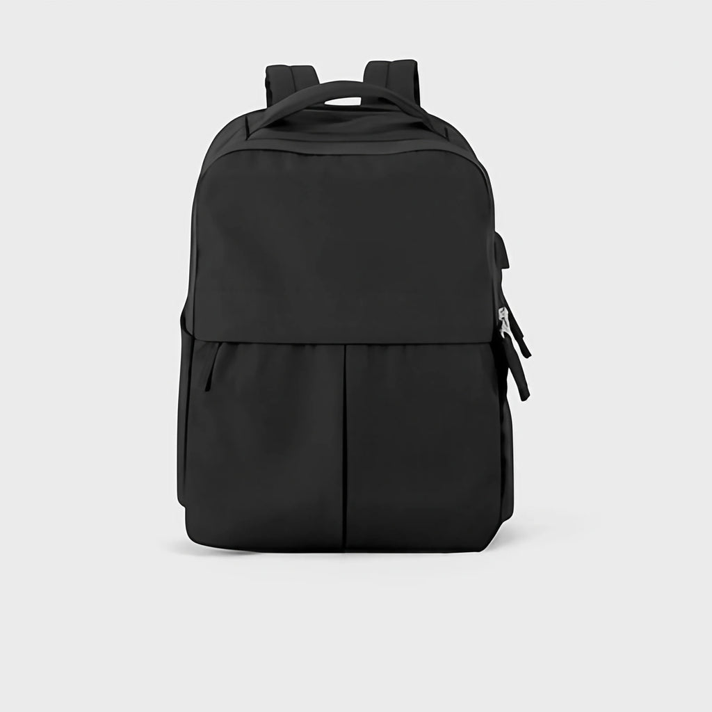 Sac à dos ordinateur femme 15 pouces en nylon déperlant, noir