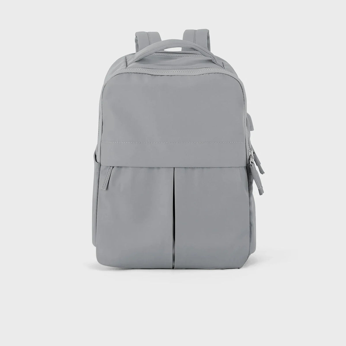 Sac à dos ordinateur femme 15 pouces en nylon déperlant, gris