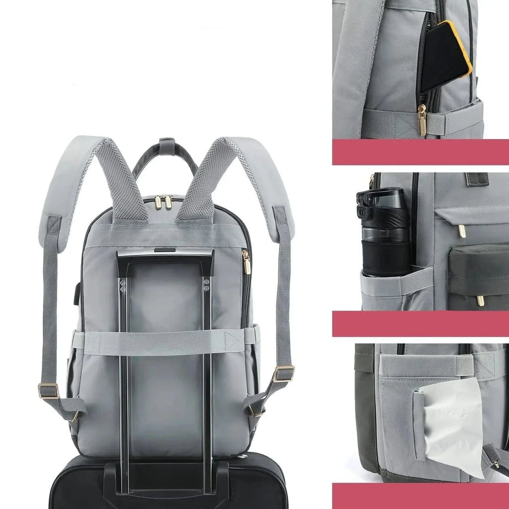 Sac à dos ordinateur femme avec port USB, 15,6 pouces, sept coloris