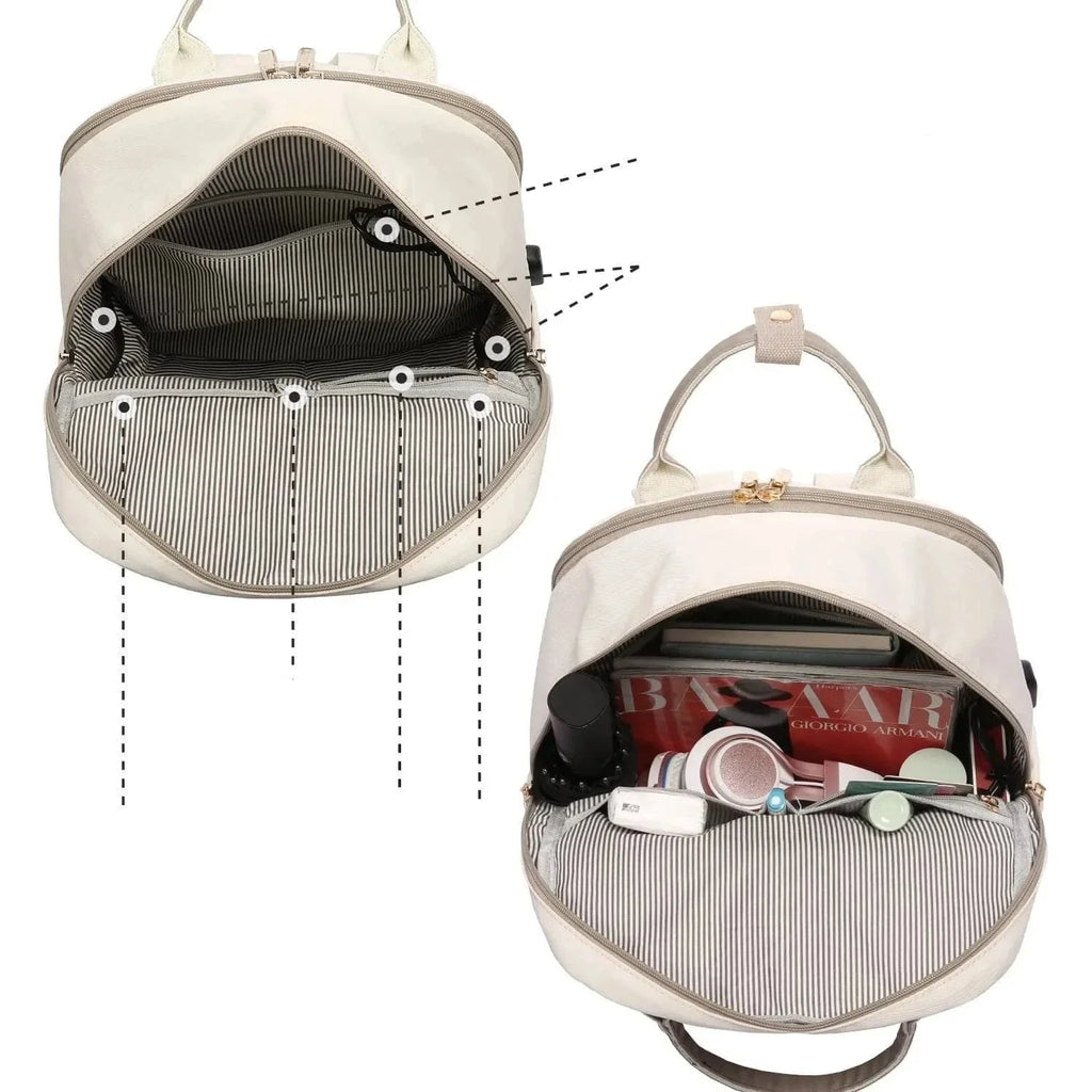 Sac à dos ordinateur femme avec port USB, 15,6 pouces, sept coloris