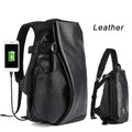 Sac à dos ordinateur homme antivol avec port USB, 16 pouces, noir avec sac banane
