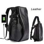Sac à dos ordinateur homme antivol avec port USB, 16 pouces, noir avec sac banane