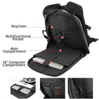 Sac à dos ordinateur homme antivol avec port USB, 16 pouces