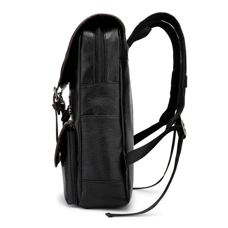 Sac à dos homme en similicuir, ordinateur 14 pouces