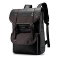 Sac à dos homme en similicuir, ordinateur 14 pouces, noir