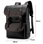 Sac à dos homme en similicuir, ordinateur 14 pouces