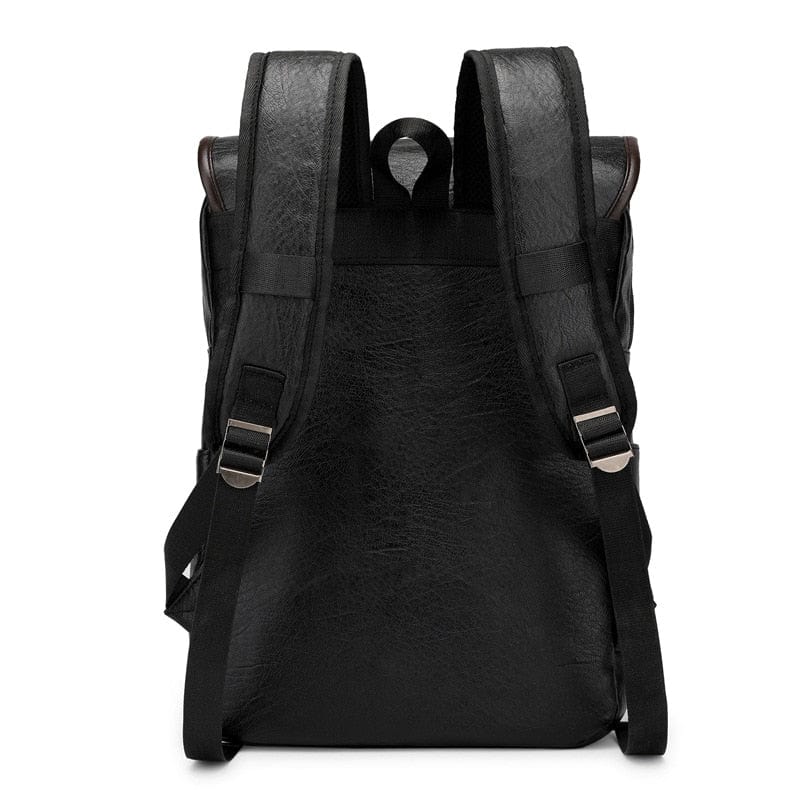 Sac à dos homme en similicuir, ordinateur 14 pouces