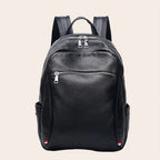Sac à dos ordinateur en cuir noir, 32 x 12 x 42 cm, noir