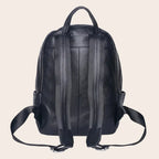 Sac à dos ordinateur en cuir noir, 32 x 12 x 42 cm
