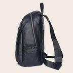 Sac à dos ordinateur en cuir noir, 32 x 12 x 42 cm