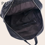 Sac à dos ordinateur en cuir noir, 32 x 12 x 42 cm
