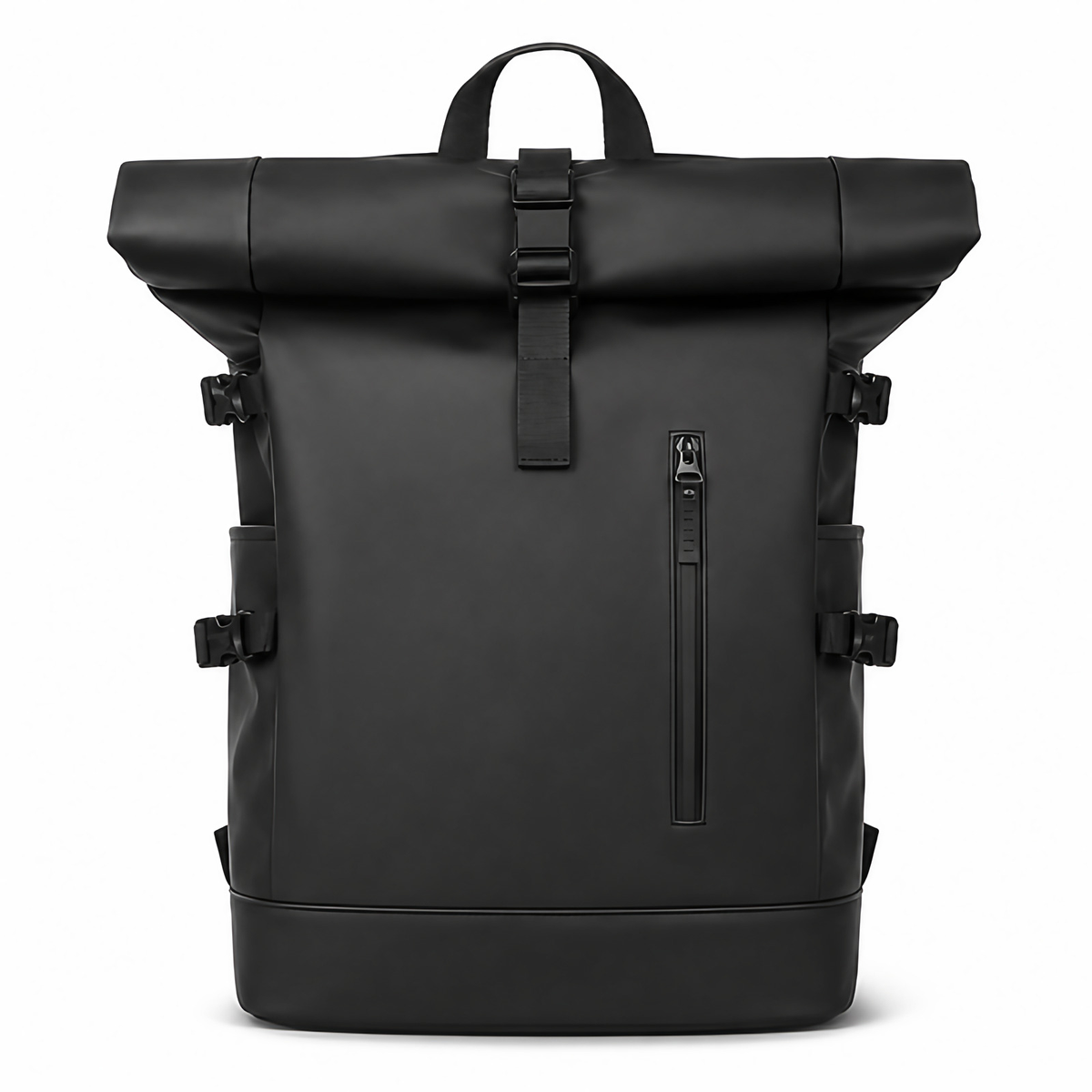 Sac à dos roll-top extensible de 20 à 30 litres, port USB, noir