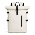 Sac à dos roll-top extensible de 20 à 30 litres, port USB, blanc
