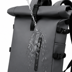 Sac à dos de voyage à fermeture enroulée, port USB