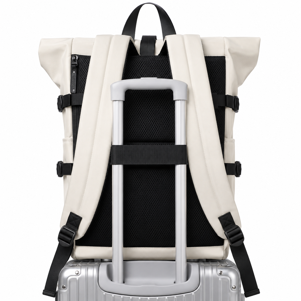 Sac à dos roll-top extensible de 20 à 30 litres, port USB