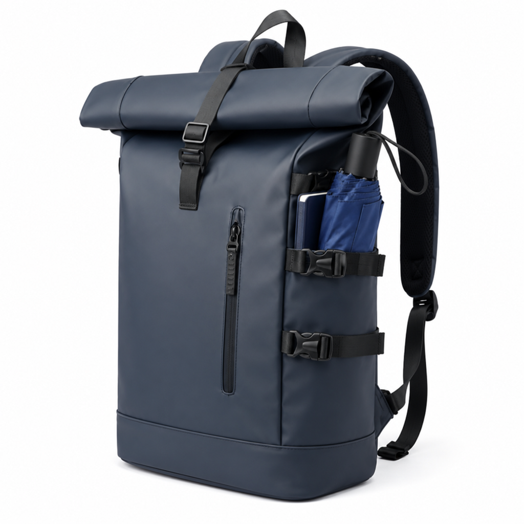 Sac à dos enroulable avec port USB pour les trajets