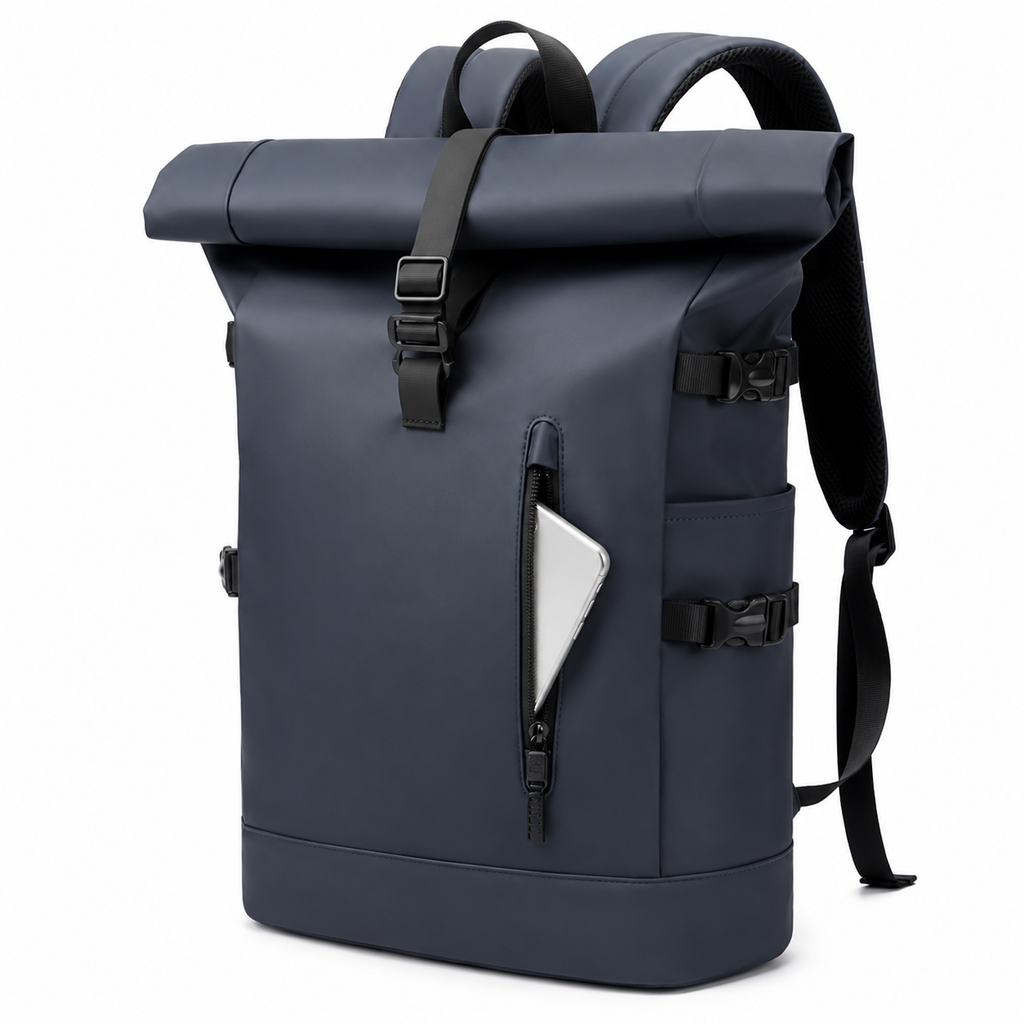 Sac à dos enroulable avec port USB pour les trajets