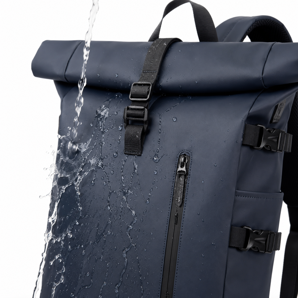 Sac à dos enroulable avec port USB pour les trajets