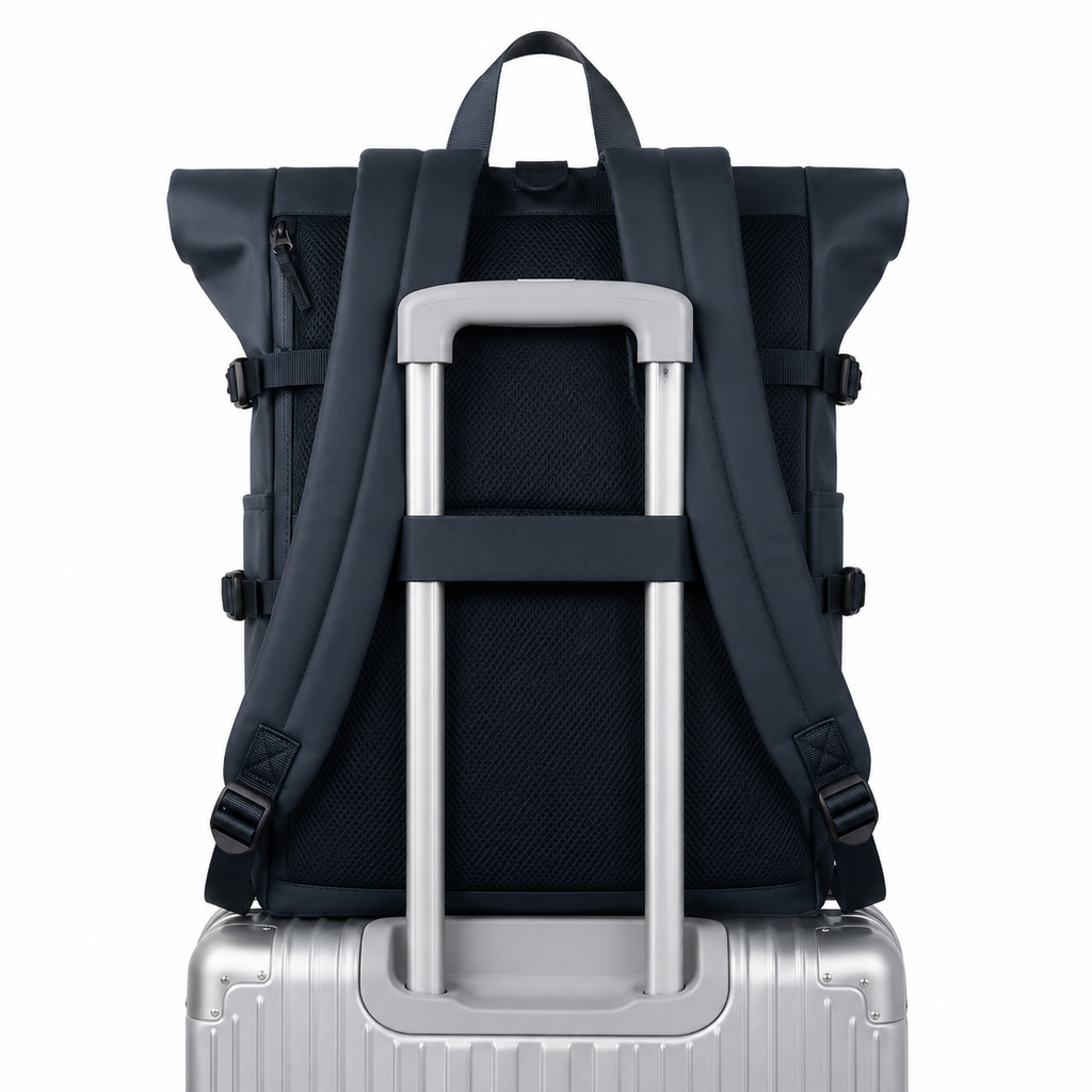 Sac à dos enroulable avec port USB pour les trajets